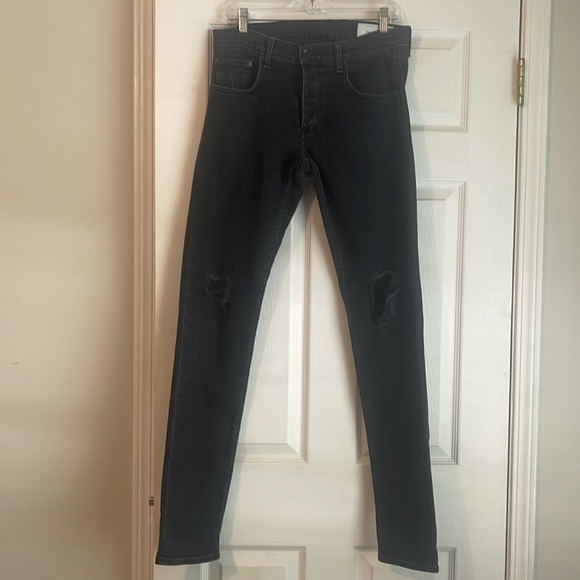 Rag & Bone distressed skinny jeans sz 33 - Picture 2 of 5